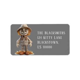 Halloween Scarecrow Address Label