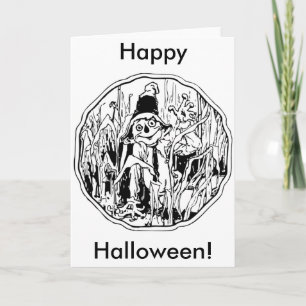 Halloween Scarecrow Card