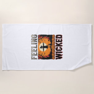 Halloween Scarecrow Feeling Wicked Vintage_1 Beach Towel