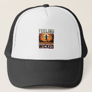 Halloween Scarecrow Feeling Wicked Vintage_1 Trucker Hat