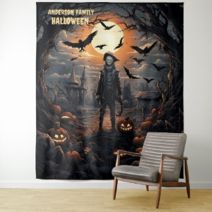 Halloween Scarecrow Hanging Tapestry