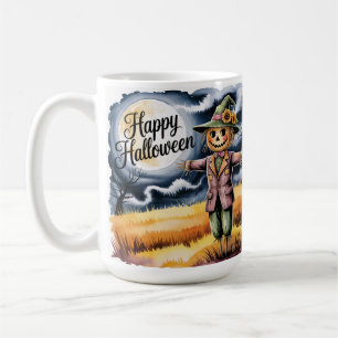 Halloween Scarecrow, Happy Halloween Scarecrow, Coffee Mug