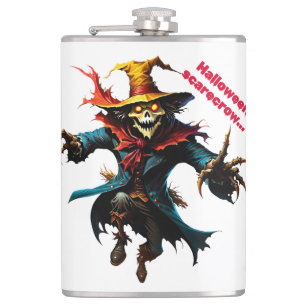 Halloween scarecrow  hip flask