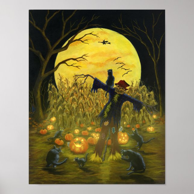 Halloween scarecrow "Jack's Place" poster (Front)