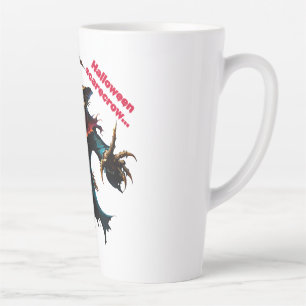 Halloween scarecrow latte mug