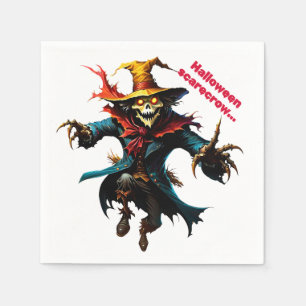 Halloween scarecrow napkin