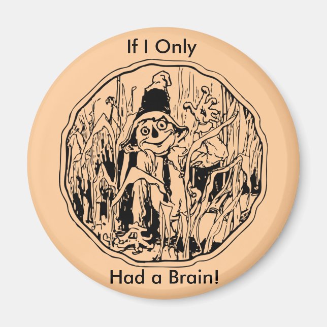 Halloween Scarecrow No Brain Magnet (Front)