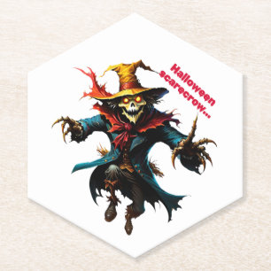 Halloween scarecrow  paper coaster
