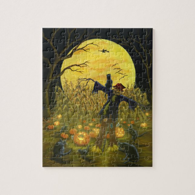 Halloween scarecrow puzzle (Vertical)