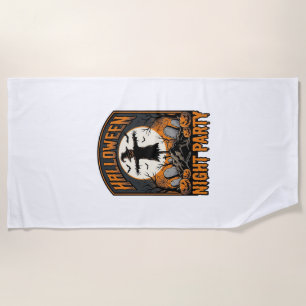 Halloween Scarecrow Shirt Vintage Graveyard Party_ Beach Towel