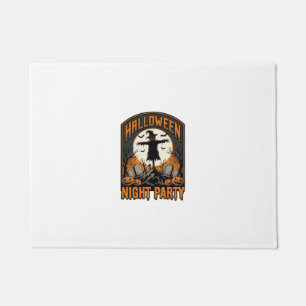 Halloween Scarecrow Shirt Vintage Graveyard Party_ Doormat