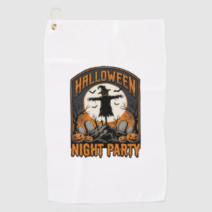 Halloween Scarecrow Shirt Vintage Graveyard Party_ Golf Towel