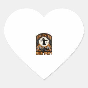 Halloween Scarecrow Shirt Vintage Graveyard Party_ Heart Sticker