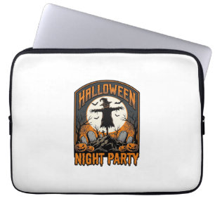 Halloween Scarecrow Shirt Vintage Graveyard Party_ Laptop Sleeve