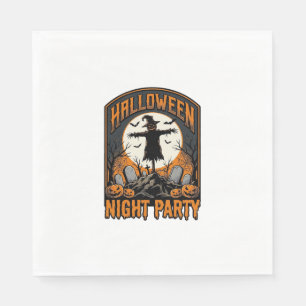 Halloween Scarecrow Shirt Vintage Graveyard Party_ Napkin