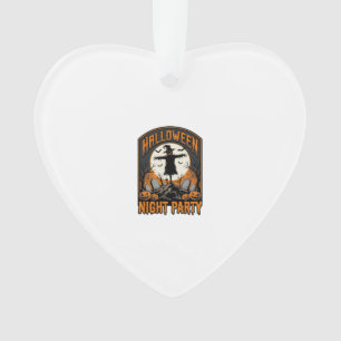 Halloween Scarecrow Shirt Vintage Graveyard Party_ Ornament