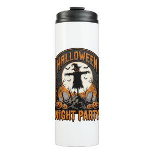 Halloween Scarecrow Shirt Vintage Graveyard Party_ Thermal Tumbler
