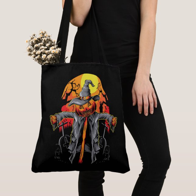 Halloween Scarecrow Tote Bag  (Close Up)