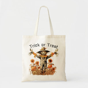 Halloween Scarecrow Trick or Treat Tote Bag