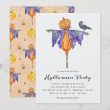 Halloween Scarecrow with Pumpkin Party