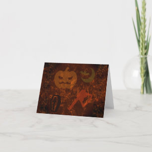 Halloween Scares on Eerie Background Card
