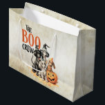 Halloween Scary Boo Dogs Crew Orange Pumpkin Large Gift Bag<br><div class="desc">Halloween Scary Boo Dogs Crew Orange Pumpkin Large Gift Bag. Unique,  beautiful,  stylish design. Easy to be personalised. Font style,  size and colours can be changed. Matching items are available.</div>