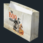Halloween Scary Boo Dogs Crew Orange Pumpkin Large Gift Bag<br><div class="desc">Halloween Scary Boo Dogs Crew Orange Pumpkin Large Gift Bag. Unique,  beautiful,  stylish design. Easy to be personalised. Font style,  size and colours can be changed. Matching items are available.</div>