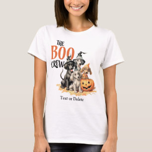 Halloween Scary Boo Dogs Crew Spooky Women T-Shirt
