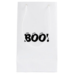 Halloween Scary Boo! eyeballs black white treats Small Gift Bag
