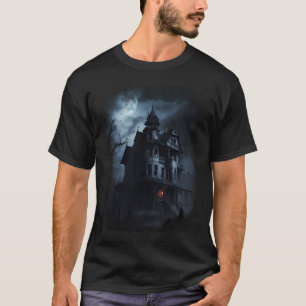 Halloween scary castle moon light scary night T-Shirt