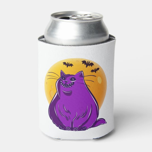 Halloween Scary Cat Can Cooler (Can Front)