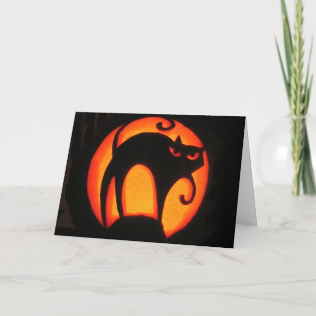 Halloween Scary Cat Card (Front)