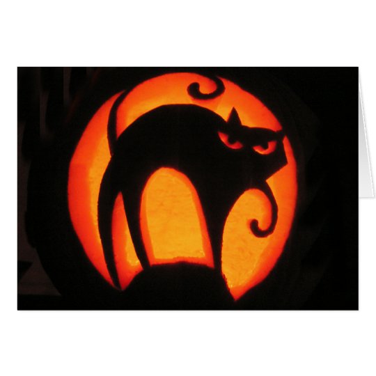 Halloween Scary Cat Card