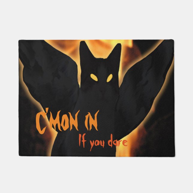 Halloween Scary Cat Doormat (Front)