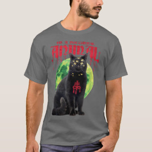 Halloween scary Cat Horror Halloween moon night T-Shirt