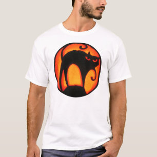 Halloween Scary Cat Jack-O-Lantern T-Shirt