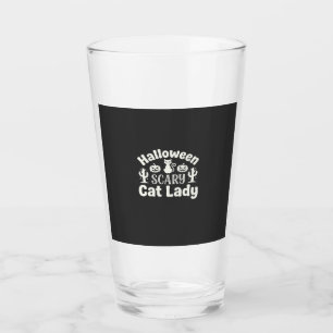 Halloween Scary Cat Lady_1 Glass