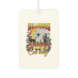 Halloween Scary Cat Lady Grim Reaper Moon Magic Bo Car Air Freshener