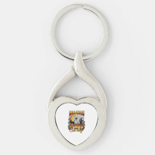 Halloween Scary Cat Lady Grim Reaper Moon Magic Bo Key Ring