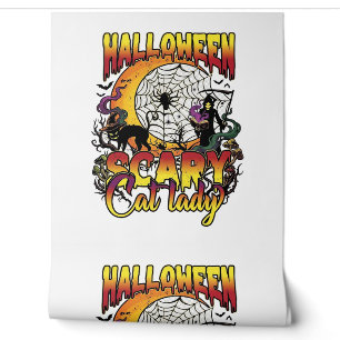 Halloween Scary Cat Lady Grim Reaper Moon Magic Bo Wallpaper