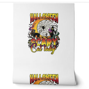 Halloween Scary Cat Lady Grim Reaper Moon Magic Bo Wallpaper