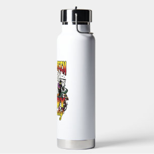 Halloween Scary Cat Lady Grim Reaper Moon Magic Bo Water Bottle