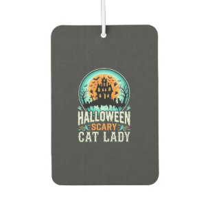 Halloween Scary Cat Lady Haunted House Design_1 Car Air Freshener