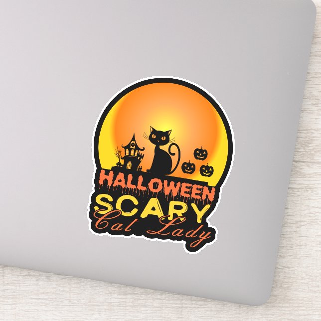 Halloween Scary Cat Lady ID858 (Detail)