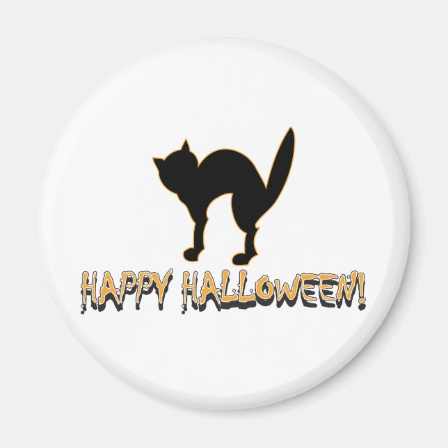 Halloween Scary Cat Magnet (Front)