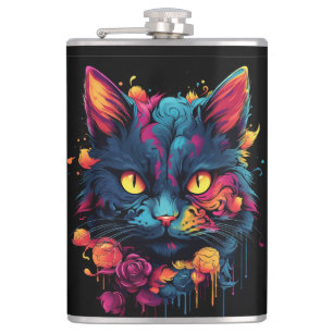 Halloween/Scary Cat/Witch/Wizard  Hip Flask