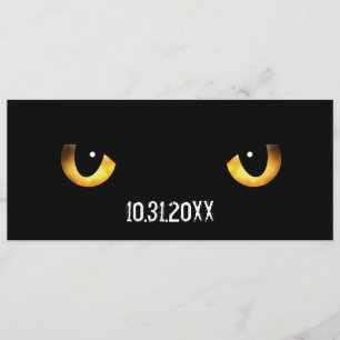 Halloween Scary Cat's Eyes Invitation