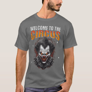 Halloween Scary Circus Clown Horror Costume Adulto T-Shirt
