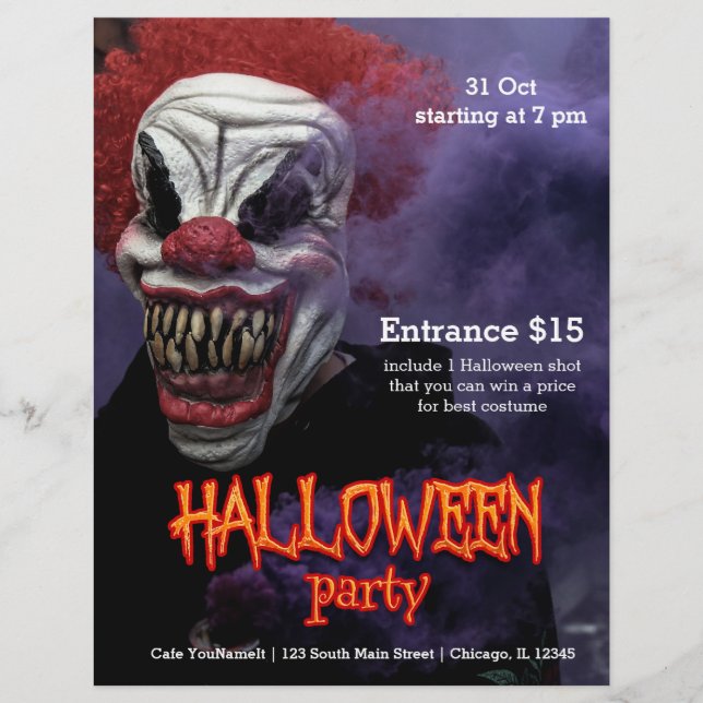 Halloween Scary Clown Flyer (Front)