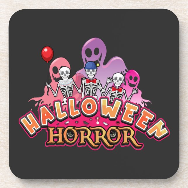 Halloween Scary Clowns Horror    Coaster (Front)